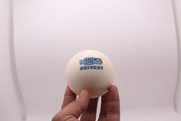 King Cricket Soft Practice Ball – White | Training Cricket Ball for Kids & Beginners