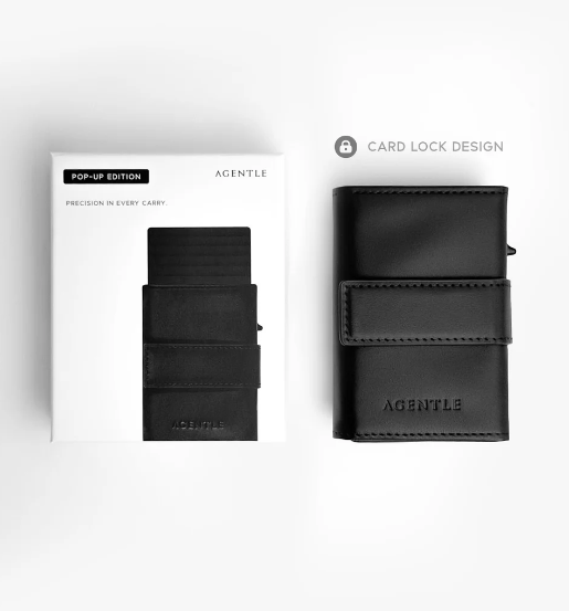 AGENTLE • POP-UP Edition Wallet Instant Card Access • Smooth Top-Grain Leather